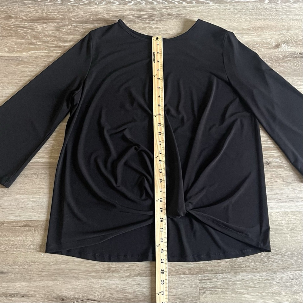 Clara Sun Woo Tunic Top Womens Medium Black Oversized Minimalist Slinky Stretch - Picture 2 of 6